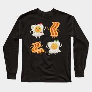 Cute Fried Egg and Bacon Long Sleeve T-Shirt